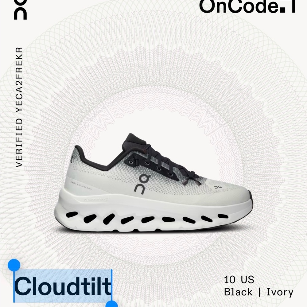On Running Cloudtilt women’s shoe- White and Black - Picture 10 of 12